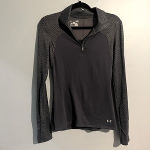 Under Armour reptile print fitted long sleeve zip up size small